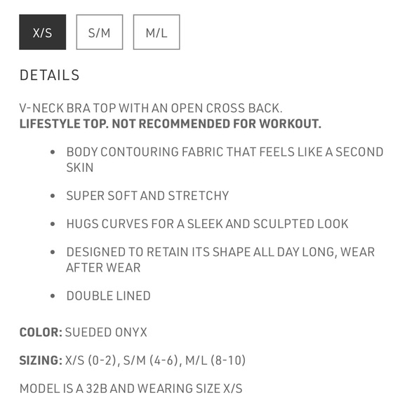 NWT JOAH BROWN cross back black bra XS/S - Picture 5 of 5